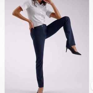 Betabrand 4 pocket Navy Straight Leg Yoga Dress Pants
